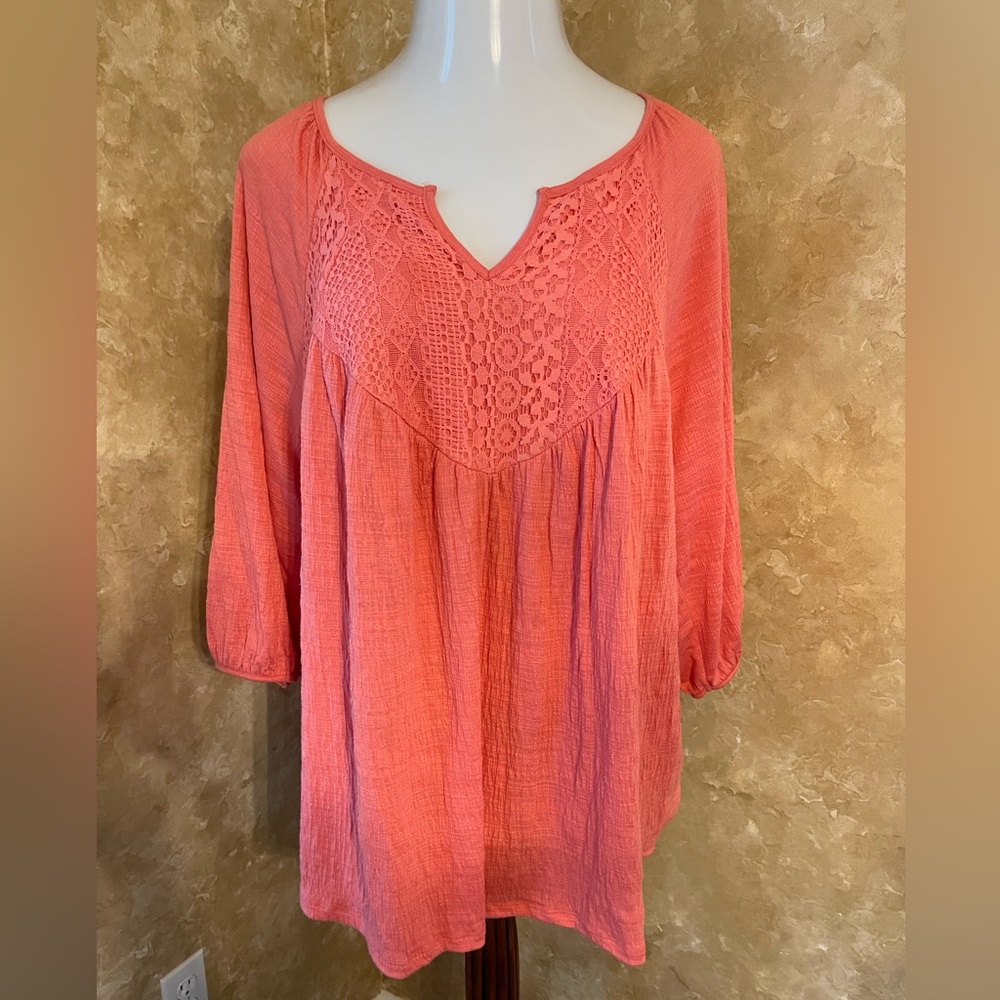 Faded Glory Orange Blouse with Vibrant Style